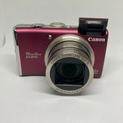 Canon PowerShot SX200 IS Digital Camera Pink 12.1 MP 12x with box