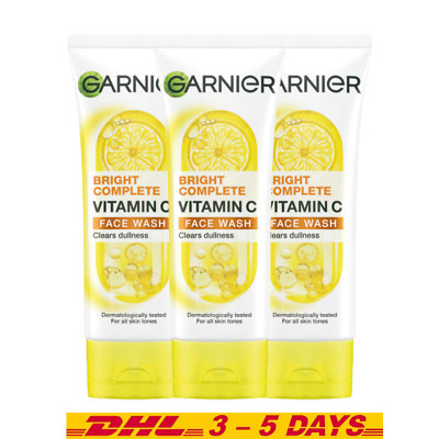 Garnier Light Complete White Speed Brightening Foam Clear Dullness 100ml x 3