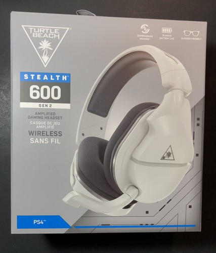Turtle Beach Ear Force Invisibile 600 Gen 2 Cuffie Wireless Bianco per PS4  PS5 | eBay