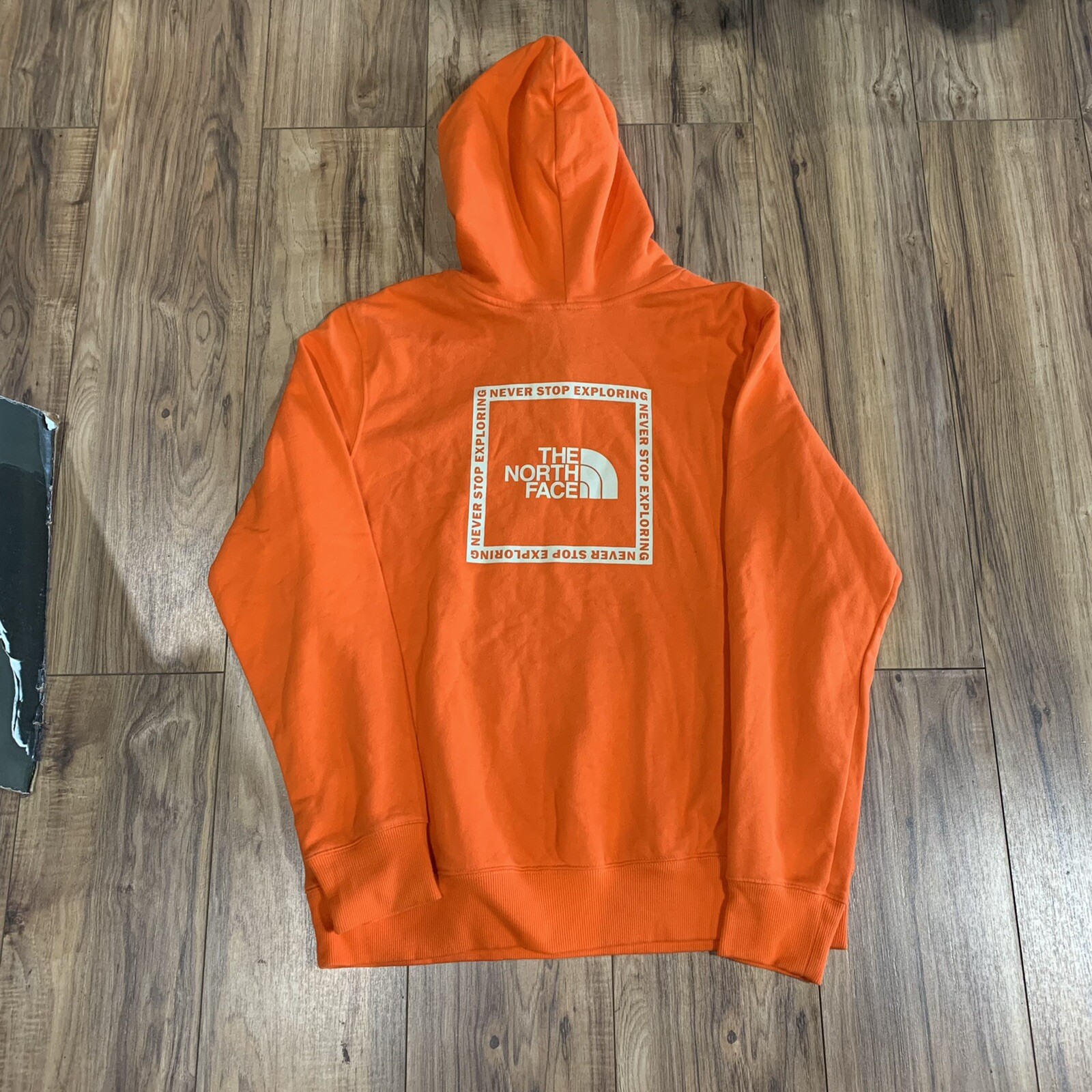 NSE Logo Orange Hoodie Sweatshirt Size 