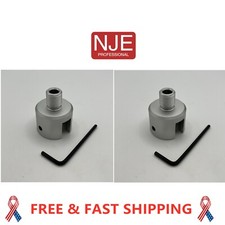 2 Pack Ruger .22 Mark 1,2,3 Bull 1/2"x28TPI Muzzle Brake Adapter Silver Alum