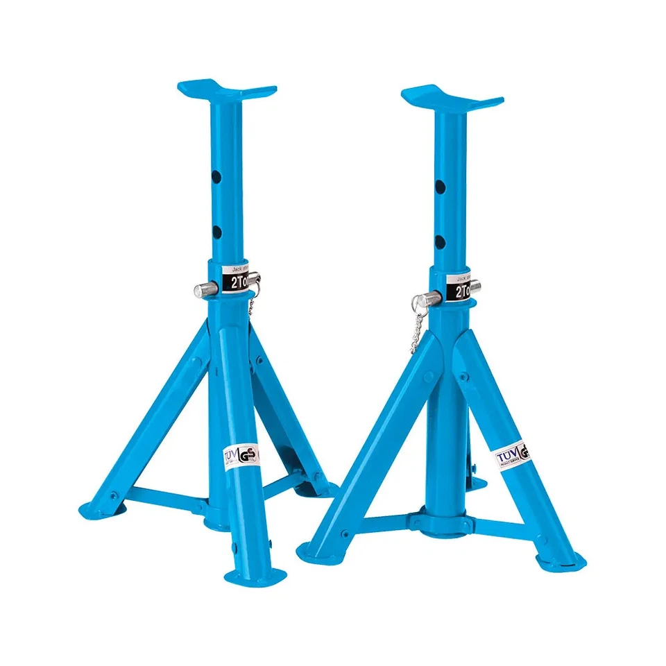 Coppia di cavalletti per auto 2 tonnellate FERVI 0067 altezza regolabile 240-365