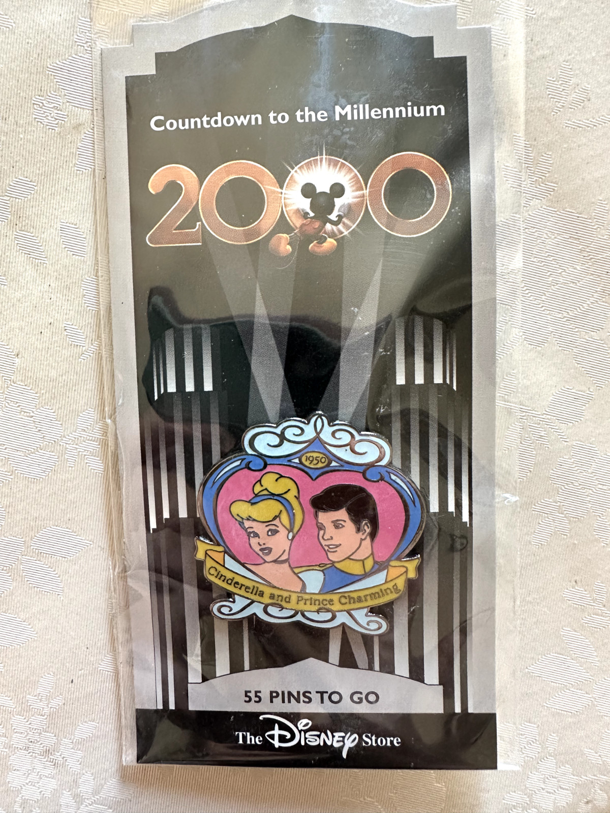 NEW! Disney Countdown to the Millennium #56 Cinderella and Prince Charming Pin