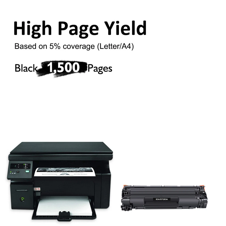 1-10PK CF283A Toner for HP 83A Toner Cartridge LaserJet Pro M225dw M127fn LOT - Image 3 of 4