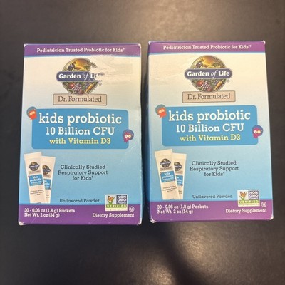 Garden of Life Kids Probiotic 10B CFU with Vitamin D3 - 2 Pack - Exp 01/2026