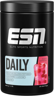 ESN Daily, Raspberry Iced Tea, 480 G, Mit Glutamin, Creatin, Collagen & L-Leucin