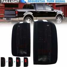 Fit 2004-2008 Ford F-150 Styleside Smoke Rear Lamp Led Sequential Tail Lights