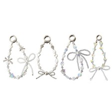 Fashionable Mobile Phone Beaded Pendant Elegant Wrist Strap ABS for Any Device