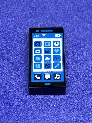 Lego Fliese 2X2 blau & weiß iPhone Smartphone Handy 3069pb0867