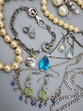 Career Jewelry Lot Brighton Bracelet Napier Necklace Crystal Faux Pearl Earrings