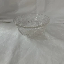 Pioneer Woman Adeline Clear Glass Embossed 5” Bowl | Discontinued