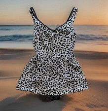 VTG Robby Len Pin-up Swimsuit Bathing Suit UNION MADE Womens Sz 15/16 No Belt