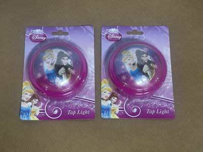 DISNEY PRINCESS TAP LIGHT NIGHT LIGHT - Lot of 2