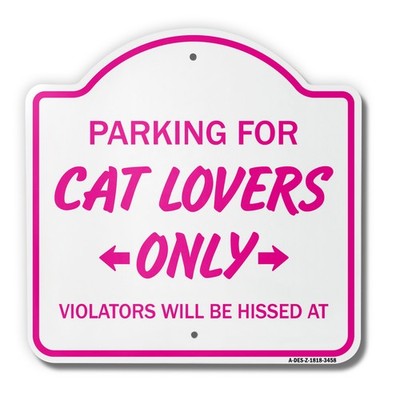 Cat Lovers 18'' X 18'' Heavy-Gauge Aluminum Architectural Sign