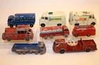 8 Vintage 1950's-1960's Matchbox Lesney / Tootsietoy / Schuco Piccolo Trucks