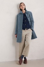 Seasalt Women's Regular Wood Cabin Wool Blend Twill Coat Harrier Bird Galley