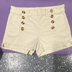 Altar'd State Women's Sailor Shorts 28 High Rise Button Front Pockets Beige — photo 1