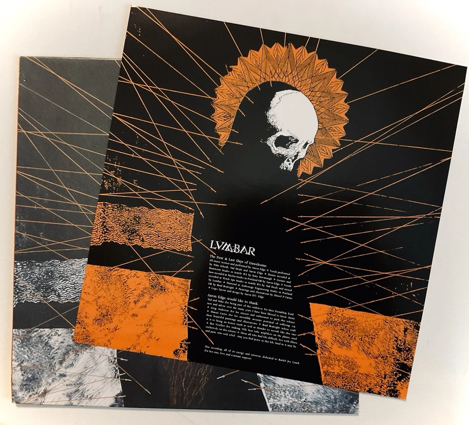 2013 US LUMBAR THE FIRST AND THE LAST DAYS OF UNWELCOME Orange Vinyl LP Ltd NM - Image 3 of 4