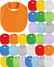 Baby Drool Bibs for Boys Girls Multicolor Cotton Waterproof Feeder Newborn Te...