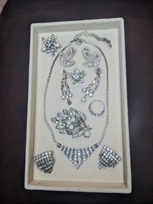 Vintage Necklace Earrings Ring Shoe Clips Plus Weiss / Core Brooch Collection