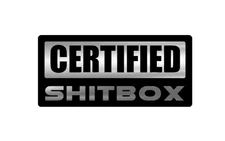 1PC SHITBOX Certified Custom Car Badge Emblem Engraved Acrylic Fender Tool box