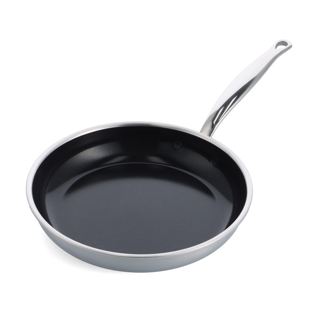 Poêle à frire GreenPan Première en inox de 28 cm à diffusion de chaleur homogène
