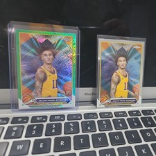 💥Jalen Hood-schifino Rookie 2023-24 Topps Chrome RC Green Logofractor No.35💥