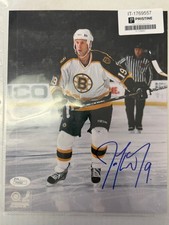JOR THORNTON BRUINS SIGNED 8X10 PHOTO JSA P59560