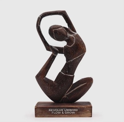 Yoga Figur Holz Dekoration Om Asana Zuhause Freedom Relax Handarbeit ca. 30cm
