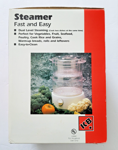 Kitchen Basics Dual Level Food Steamer for Cooking Vegetables, Seafood, Poultry - 第 2/3 張圖片