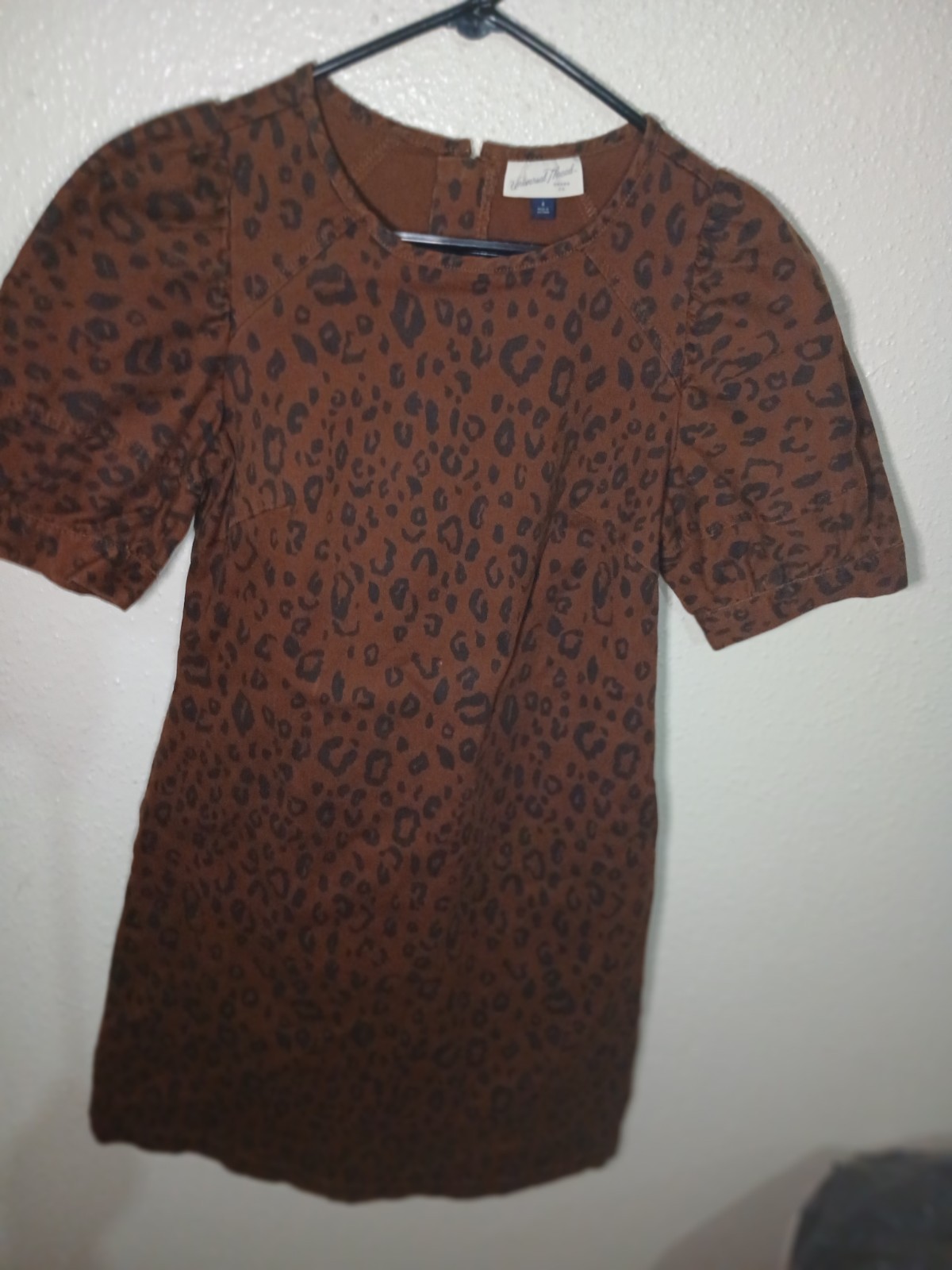 Universal Thread Brown Leopard Print Puff Sleeve … - image 2