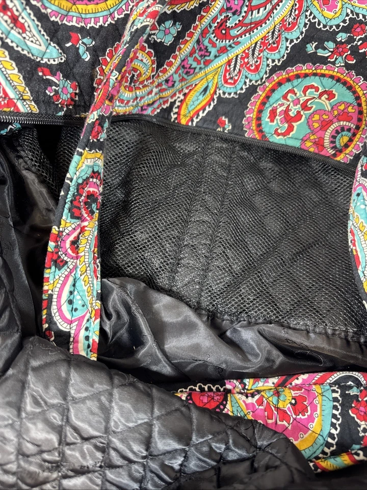 Vera Bradley Parisian Paisley Weekender Duffle Bag 17"  X 25 Lots Of Pockets - Image 4 of 4