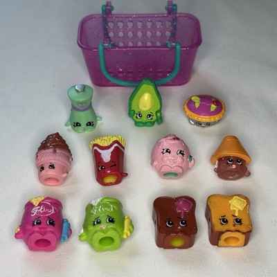 Shopkins Lot of 11 Pieces Moose Mini Figures + Shopping Basket Children Toys Lot