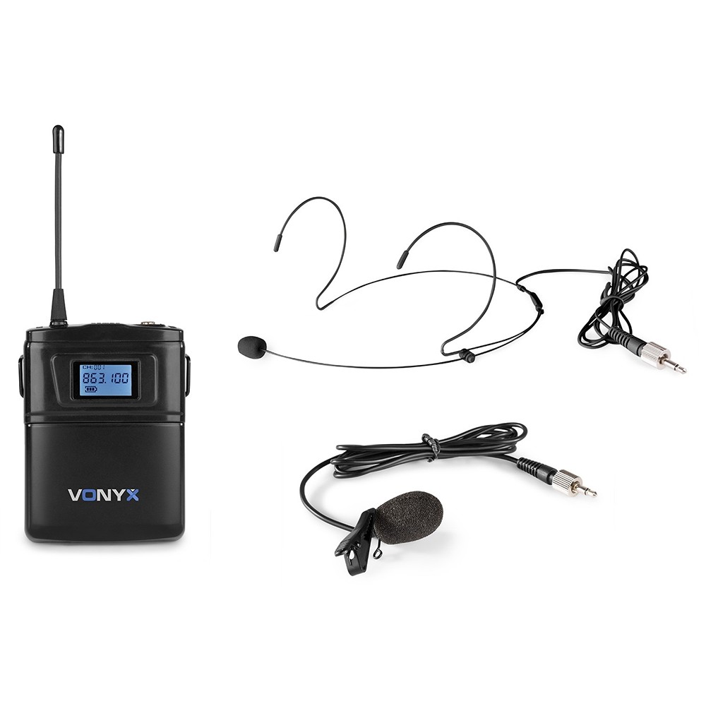 Vonyx WM60B Wireless Bodypack Microphone UHF for WM6 Series System