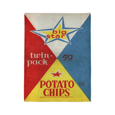 Big Star Potato Chips Late 60s / 70s Vintage Style Soft Micro Fleece Blanket