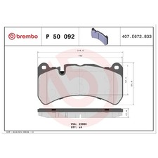 Brembo Bremsbelagsatz Bremskl&ouml;tze vorne 005420392041 A0054203920 22373725