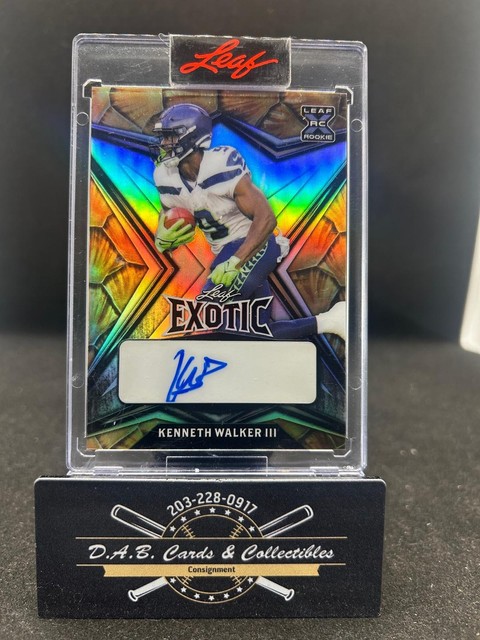 2022 Leaf Exotic - Prismatic Turtle #BA-KW1 Kenneth Walker III AUTO #/6 D10