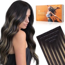 DOORES Invisi Edge Tape in Human Hair Extensions, Natural Black to Light Blonde