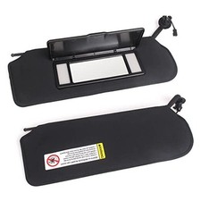 Sun Visor Pair with Updated LED Lighted Vanity Mirror Compatible with Corvette