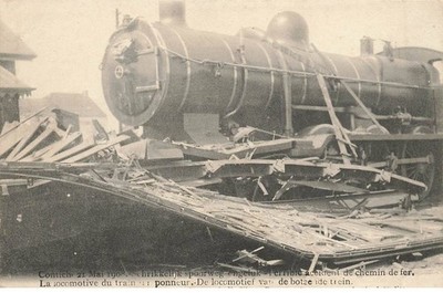 BELGIEN #MK35640 CONTICH 21. MAI 1908 SCHRECKLICHER EISENBAHNUNFALL LA LO