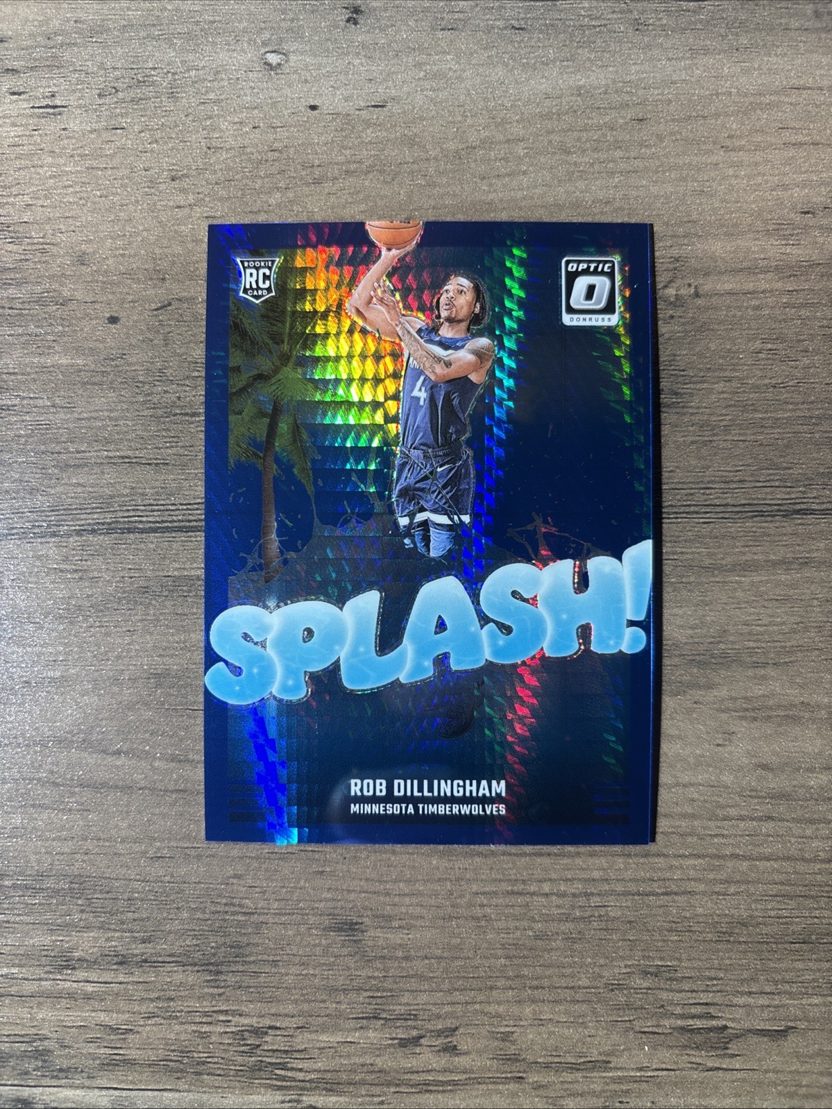 Rob Dillingham 2024-25 Donruss Optic RC Splash Blue Hyper SP /175 #8