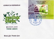 Azerbaijan - First Day Cover - FDC - Europe 2016, Environment, MiNr. Bl 164A