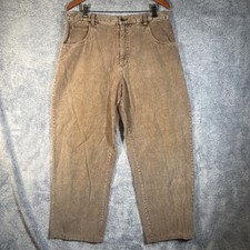Lee Dungarees Men's 36x34 (34x29)Vintage Loose Straight Leg Corduroy Pants Brown