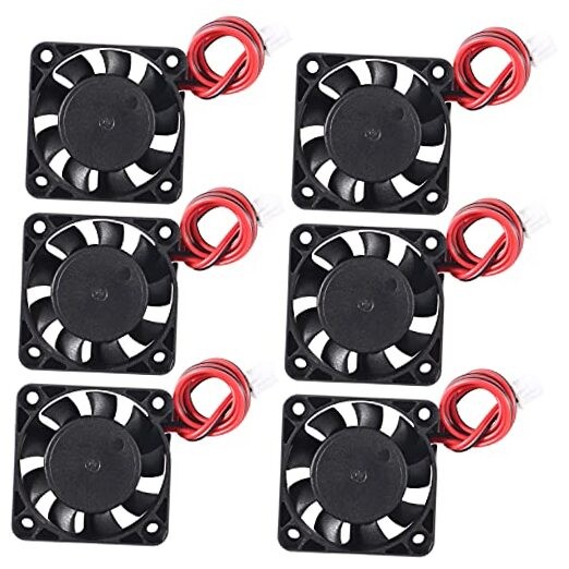 6pcs 4010 DC 3D Printer Cooling Fan Mini Brushless Fan 40x40x10mm with 2 12V