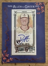 2025 ALLEN & GINTER DJ HERZ MINI FRAMES AUTO #4/99 NATIONALS