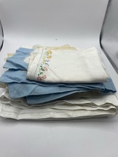 Vintage Cotton & Linen Bundle of Table Mats Table & Cloths Embroidered Floral