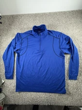 Tommy Armour Sweater Medium Blue 1/4 Long Sleeve Pull Over Hiking Outdoor