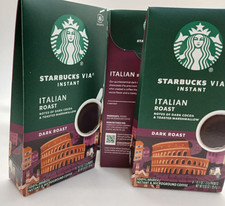 Starbucks VIA Paquetes de café oscuro tostado italiano instantáneo 10 cajas - 80 paquetes