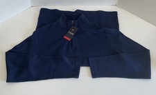 Chaps Natural Stretch Long Sleeve 1/4 Zip Pullover in Navy Men  s XL NWT