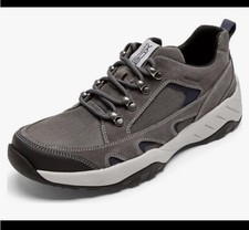 Rockport XCS Riggs Blucher Trekker Men's Steel Grey Suede/Mesh Sneakers 9.5 Wide